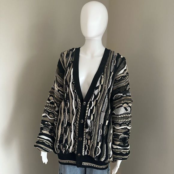*Pending Coogi *Style Vintage Oversized Cardigan - Picture 1 of 8